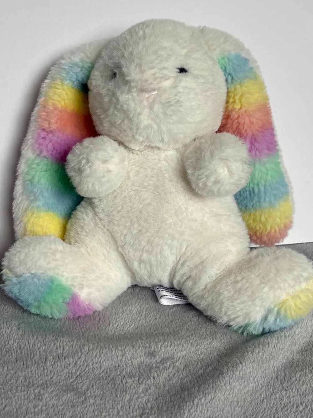 Aurora Bunny Plush Lop Eared Rabbit Rainbow Ear Feet 8 In Stuffed Animal Easter